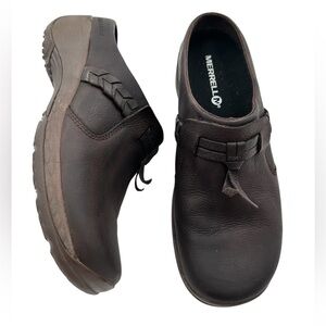 Merrell Brown Leather Mules